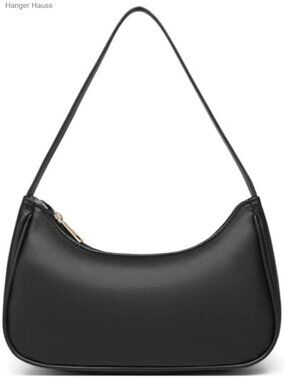 Vegan Leather Hobo Sling Tote Handbag Retro Clutch Purse with Zipper